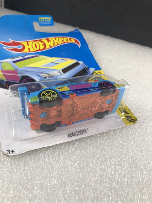 New Hot Wheels AMAZOOM HW Art Cars AQUA BLUE Multi 113/365 9/10 Street Car 2015