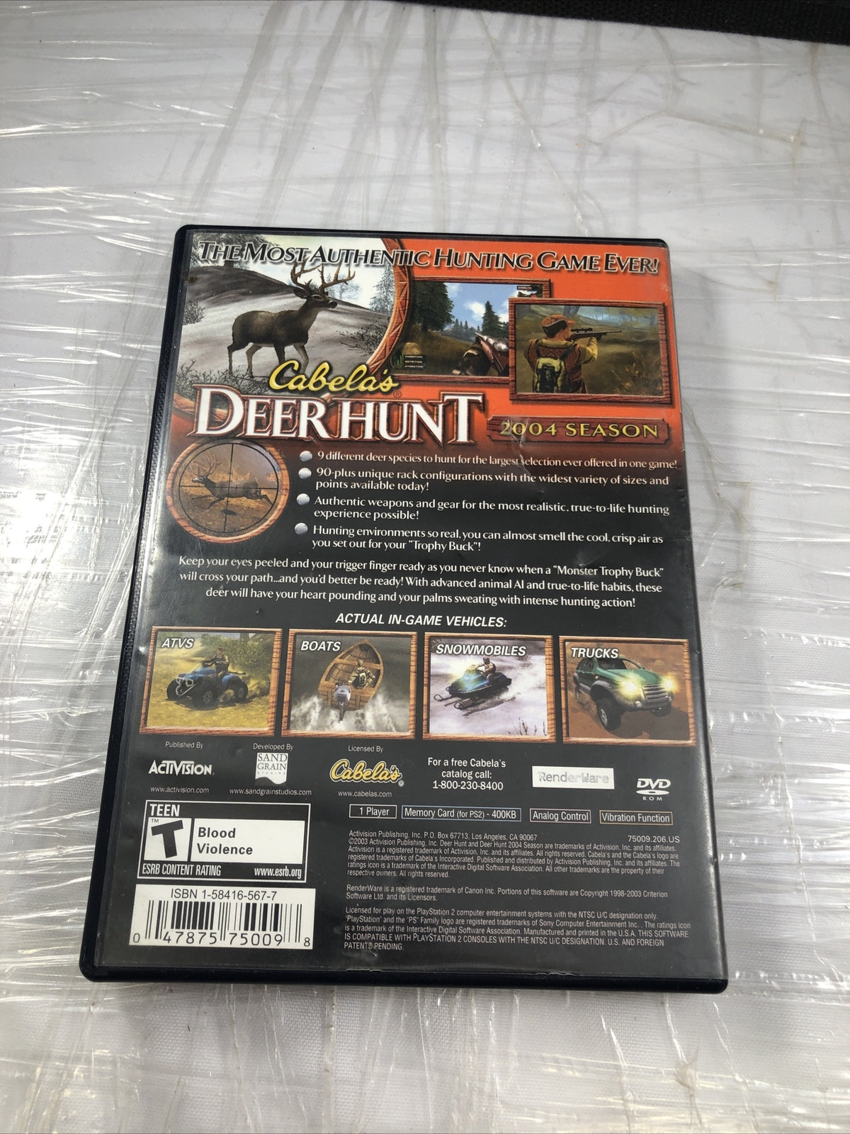 Cabelas Deer Hunt 2004 Season Opener PS2 PlayStation2, Complete W/ Case & Manual