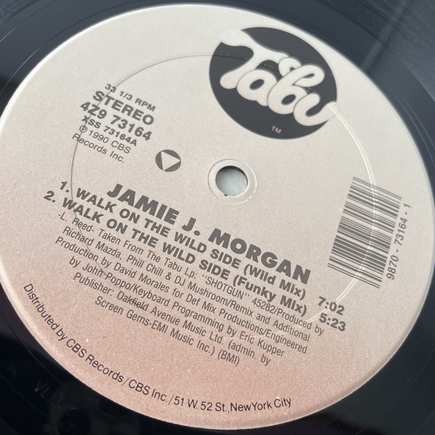 Jamie J. Morgan - Walk On The Wild Side - 12" Vinyl Record 1990 Tabu 655596 6
