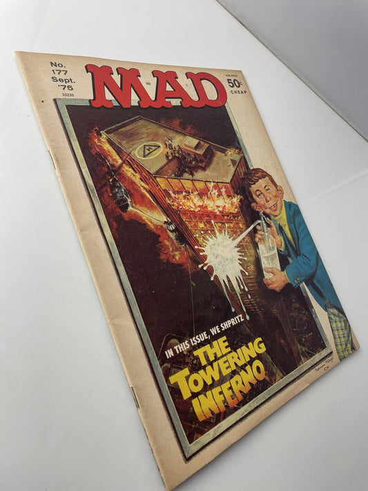 Vintage MAD Magazine No 177 Sept 1975 Towering Inferno Satire Alfred E Neuman