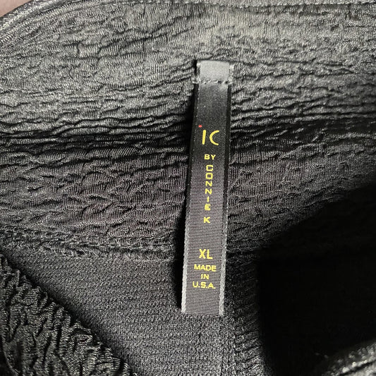 IC by Connie K Jacket Womens XL(see blue stain Textured Geometric Button Up Chic