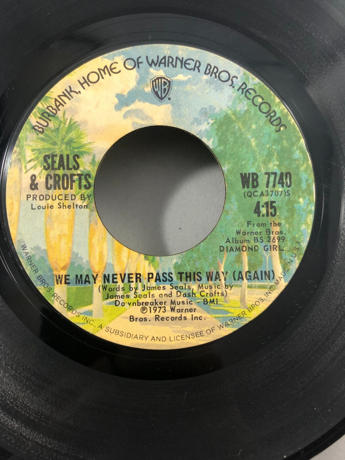 Seals & Croft - Jessica - Warner Bros (45 RPM 7”) (RC5) G+
