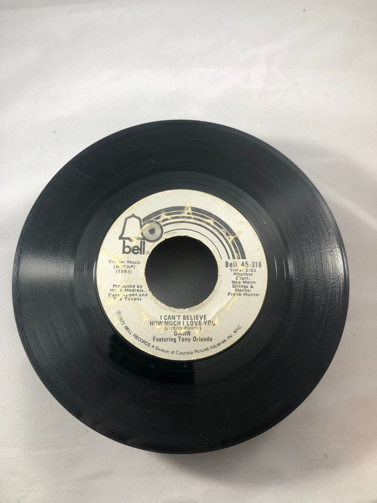 45 rpm vinyl, Dawn, I can’t believe how much I love you G see pics