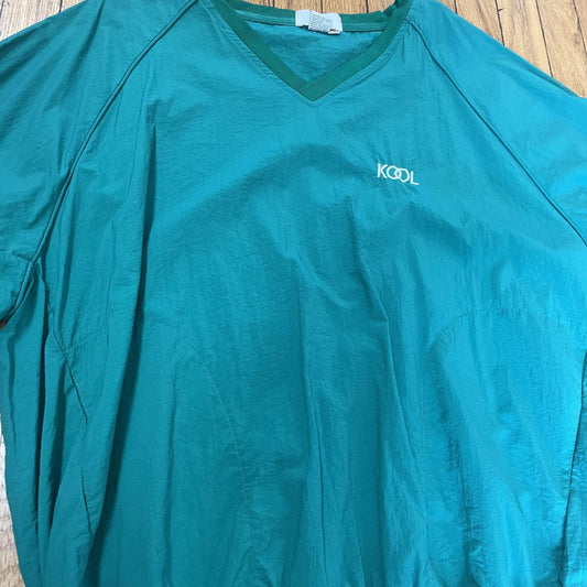 Vintage Kool Windbreaker Pullover Mens XL Green Nylon The Kool Challenge 90s