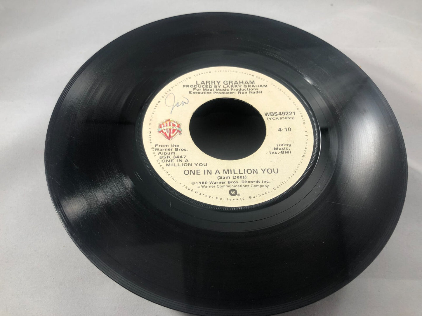 Larry Graham 45 RPM Record WARNER One In A Million You / When We Get Married G