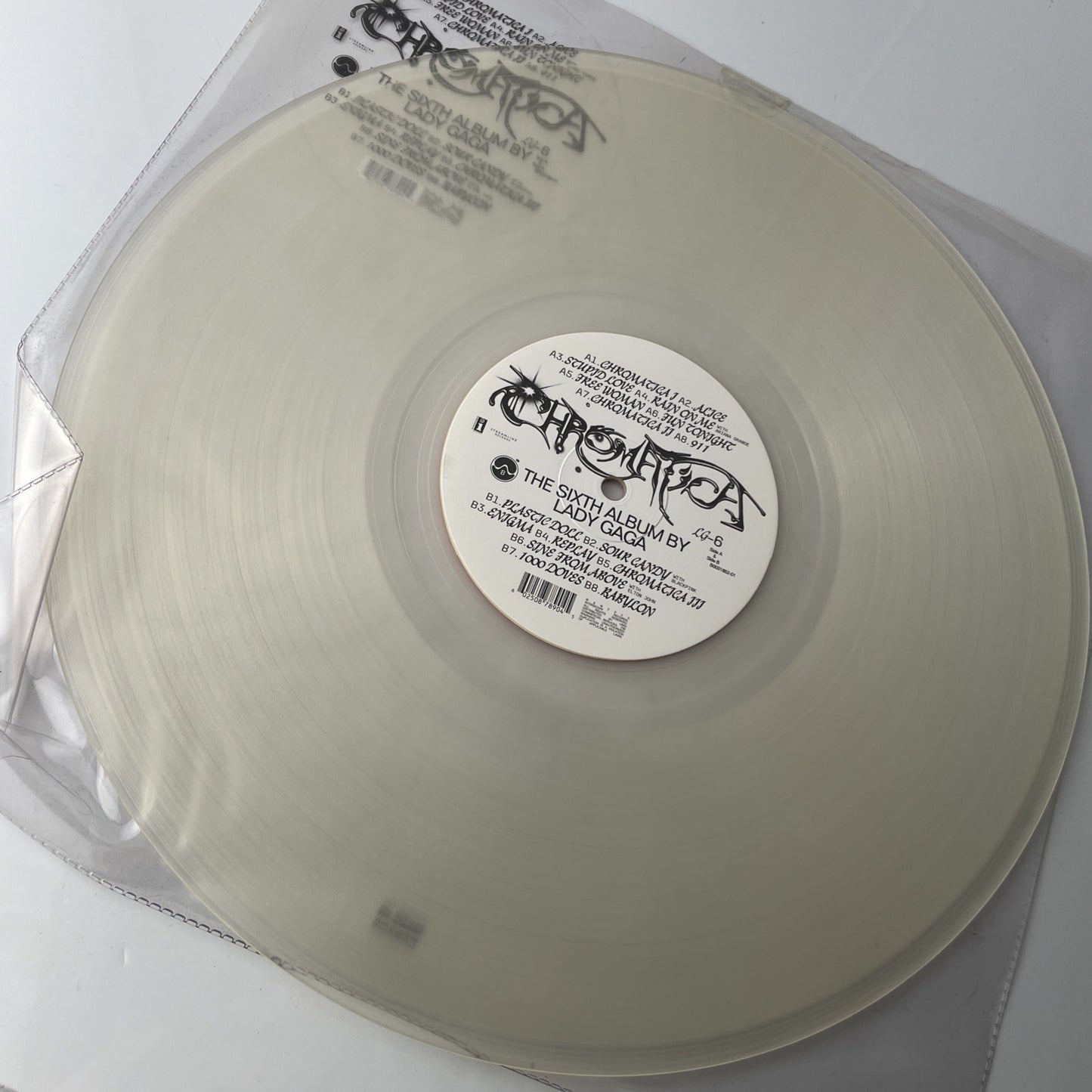 LADY GAGA Chromatica CLEAR VINYL LP Used Very Good