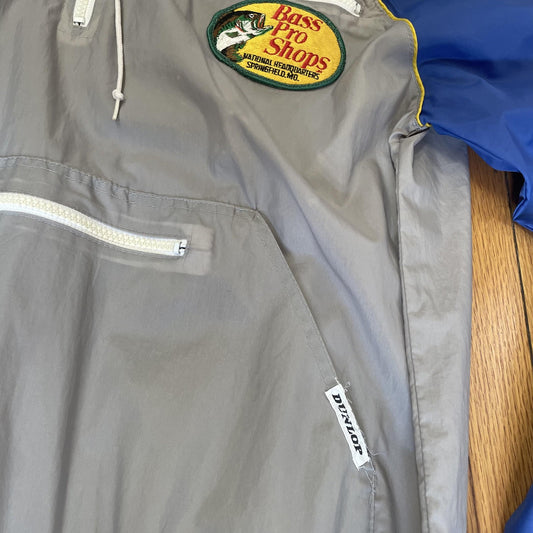 Vintage Bass Pro Shops Pullover Jacket Mens Large Nylon Bass Tracker 90s