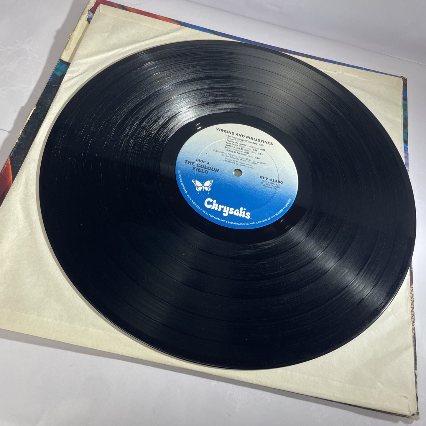 Colour Field Virgins & Philistines LP RARE VG 1980s Chrysalis Record Album