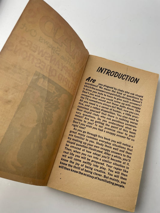 Mad's Snappy Answers to Stupid Questions Al Jaffee 1968 Eighth Printing Humor