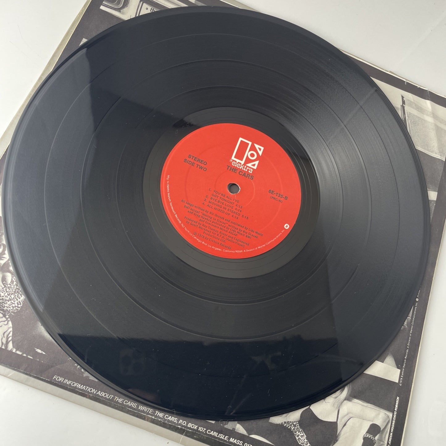 the cars 1978 s/t LP self titled orig new wave synth vinyl album elektra 6E-135!