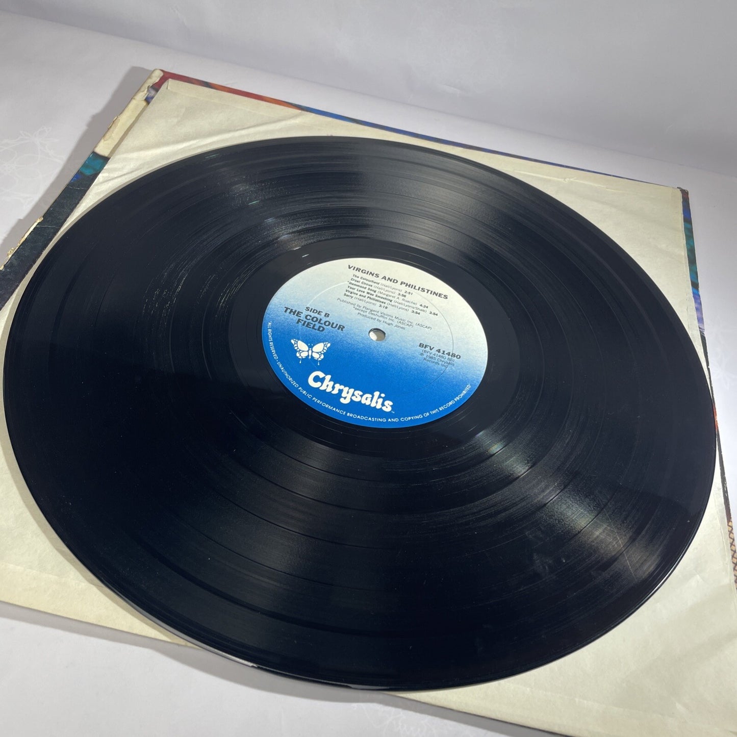 Colour Field Virgins & Philistines LP RARE VG 1980s Chrysalis Record Album