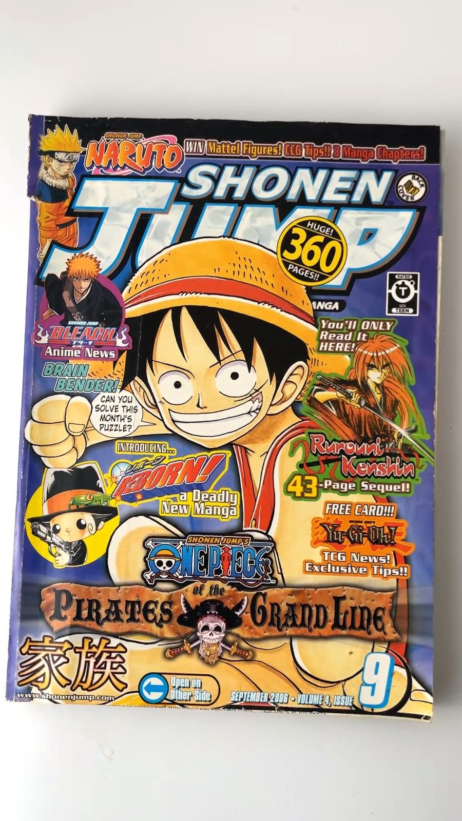 Shonen Jump Vol 4 Issue 9 September 2006 Naruto Bleach One Piece Manga NO CARD