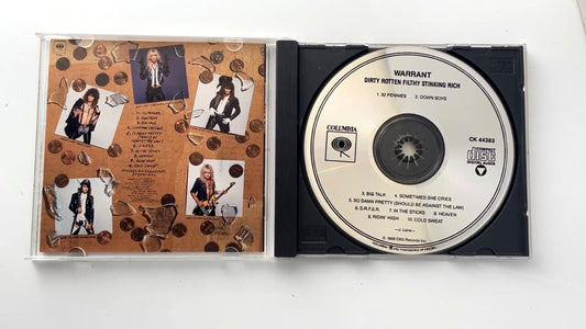 Warrant - Dirty Rotten Filthy Stinking Rich CD 1989 Glam Metal Columbia