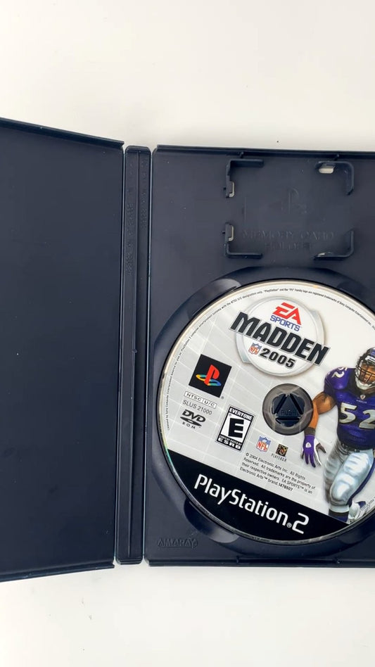 Madden NFL 2005 PlayStation 2 Video Game Multiplayer Online NO MANUAL TESTED