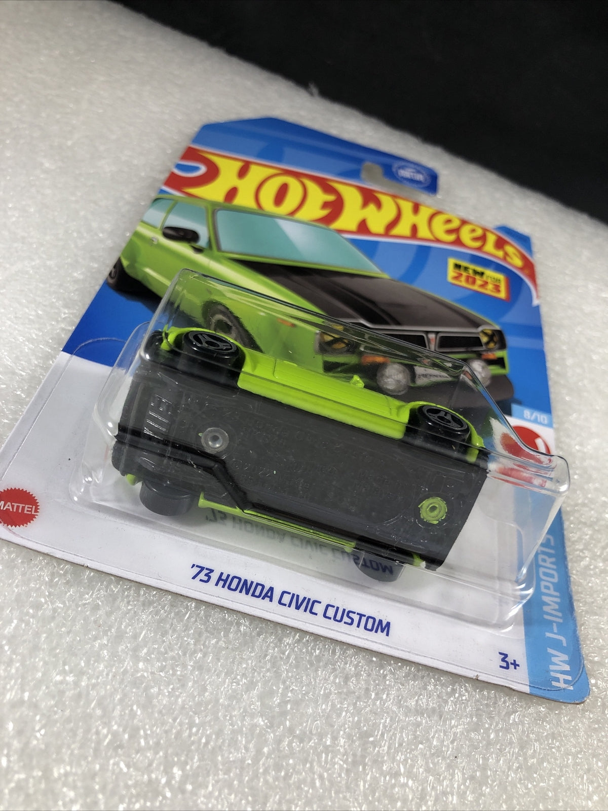 2023 Hot Wheels ‘73 Honda Civic Custom HW J-Imports 8/10 Green 117/250 HTF