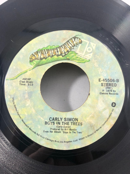 CARLY SIMON & JAMES TAYLOR DEVOTED TO YOU/BOYS IN THE TREES USED 45RPM VINYL