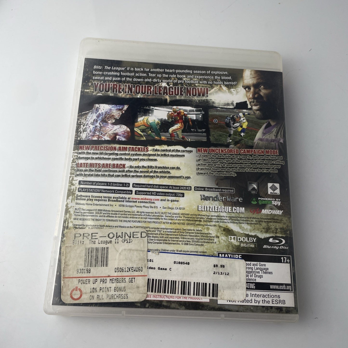 Blitz the League II Sony PlayStation 3 (PS3) Complete in Box (CIB), Tested