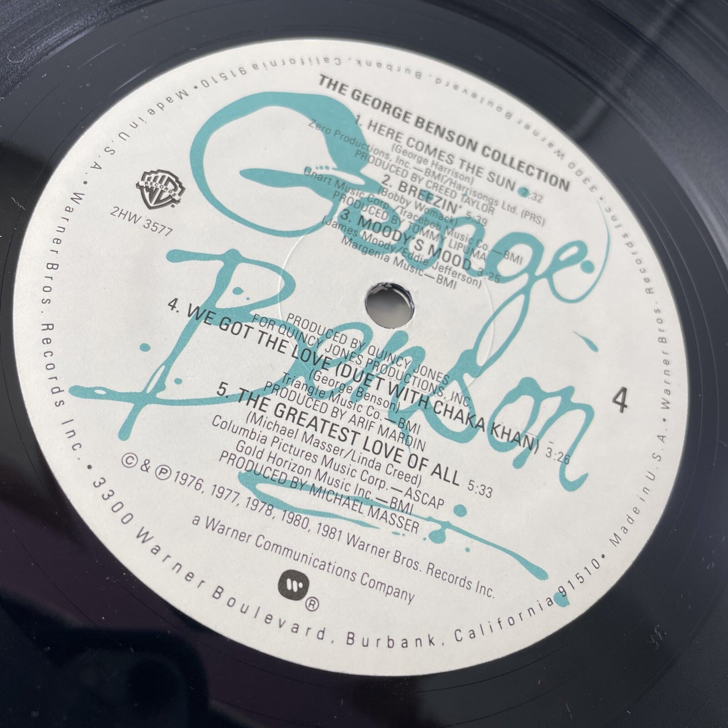 PROMO The George Benson Collection 2x LP Greatest Hits Embossed VG Rare