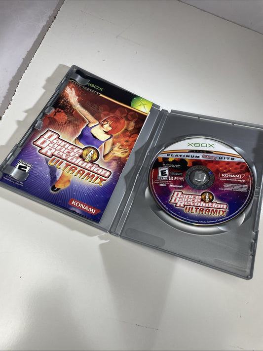 Dance Dance Revolution Ultramix (Microsoft Xbox, 2003) Platinum Hits Very Nice