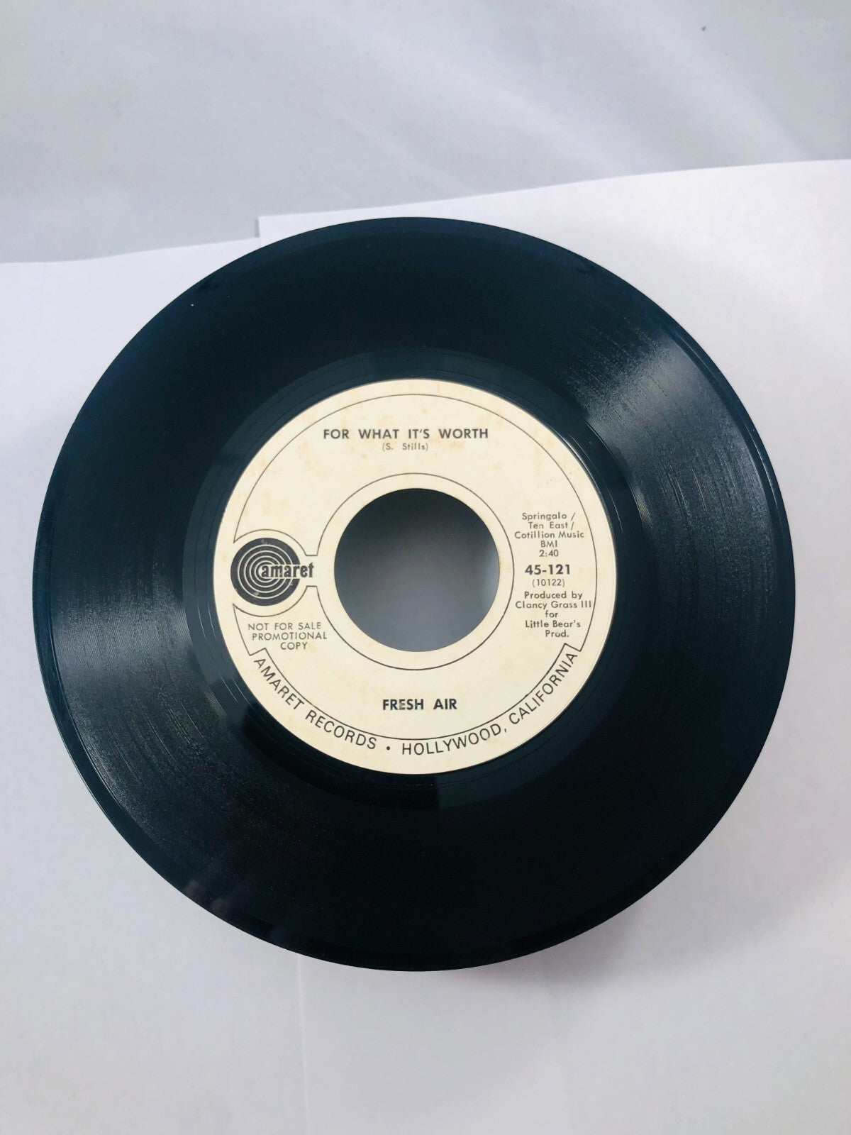 RARE Spain Psychadelic Rock 45 Fresh Air For What It's Worth / Faces In The Fire