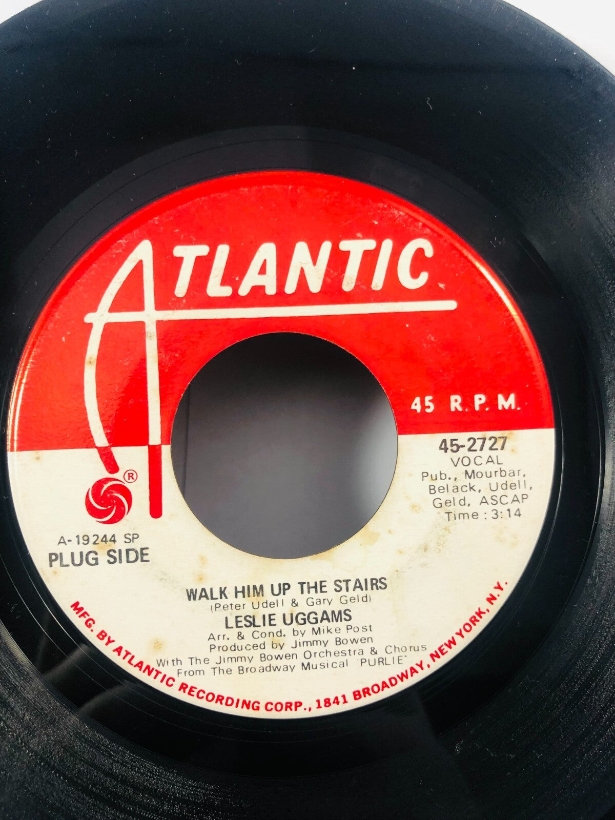 Soul Promo 45 Leslie Uggams - Walk Him Up The Stairs / He Can Do It On Atlantic