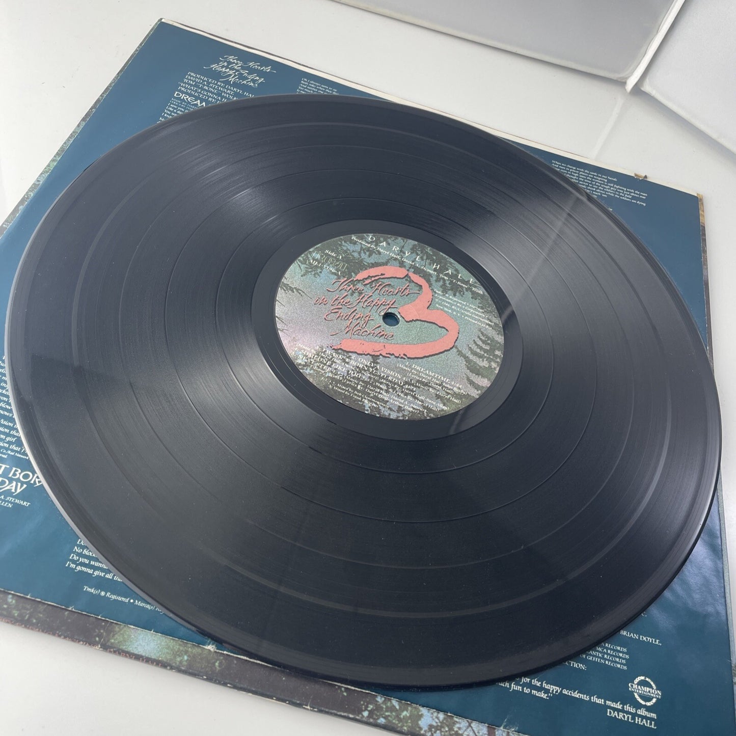 Vintage Daryl.Hall Three Hearts In The Happy Ending Machine Vinyl 1986