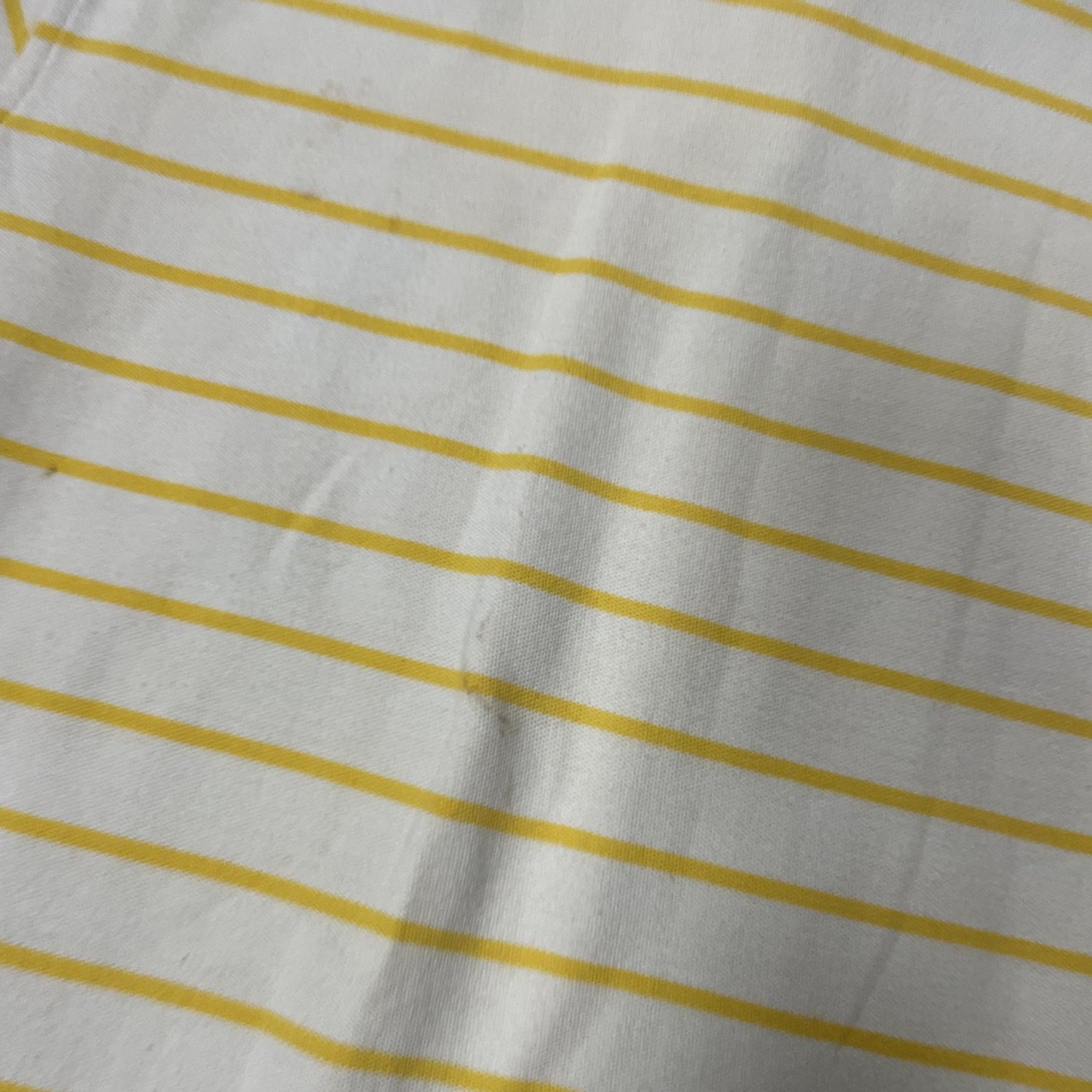 Vintage Mickey & Co Shirt Mens Large White Yellow Striped Polo Disney Mickey 90s