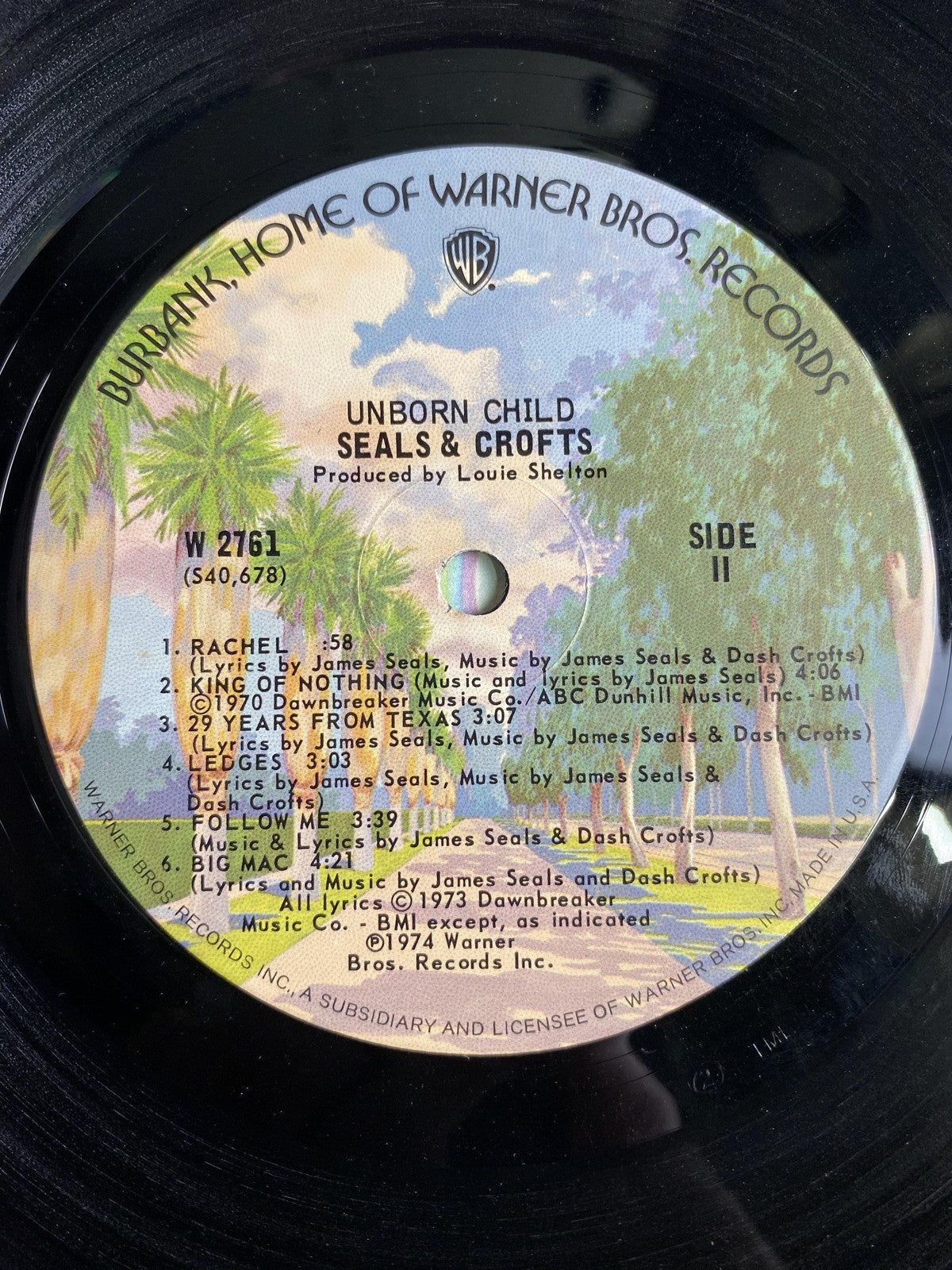 Vintage Seals & Crofts Unborn Child Vinyl LP 1974 Warner Soft Rock Folk Rock