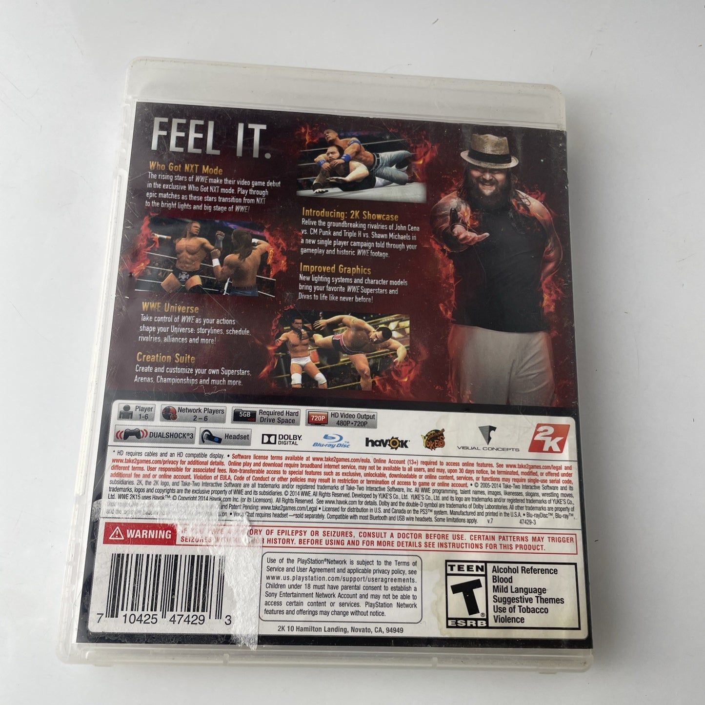 WWE 2K15 (PS3, 2014) CIB w/ Manual – Tested & Working – Good Condition