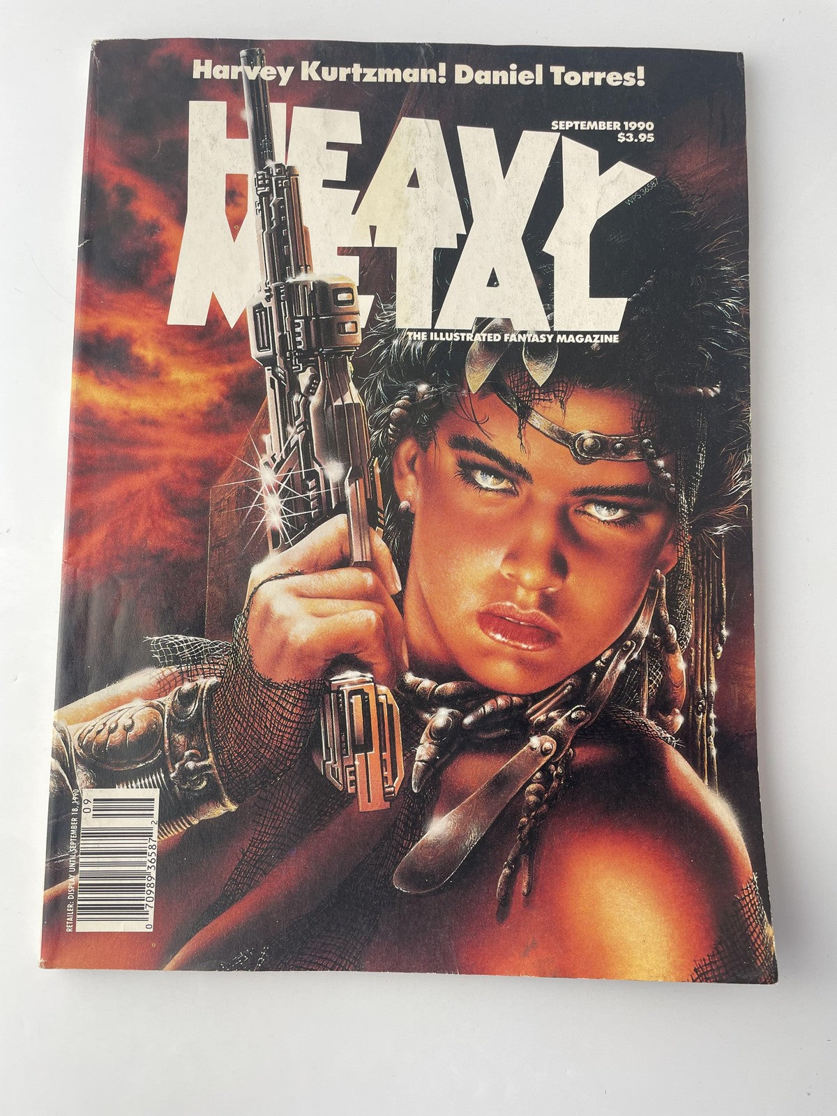 Vintage Heavy Metal Magazine September 1990 Sci-Fi Fantasy Comic Art Softcover