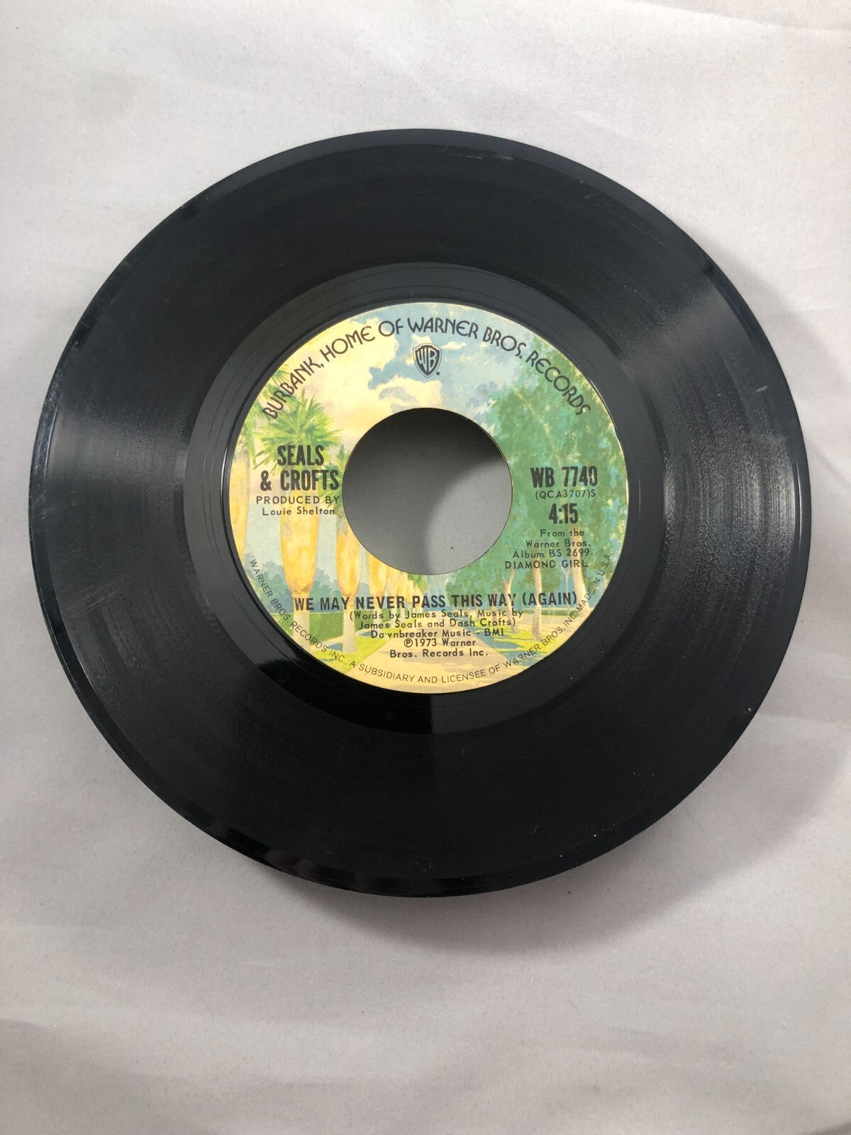 Seals & Croft - Jessica - Warner Bros (45 RPM 7”) (RC5) G+