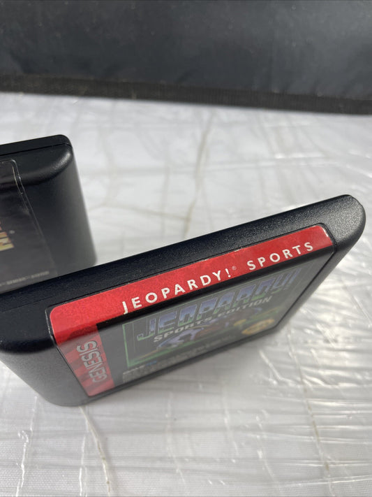 Wheel Of Fortune & Jeopardy Sports 90s Game Show Sega Genesis Tested Lot Of 2
