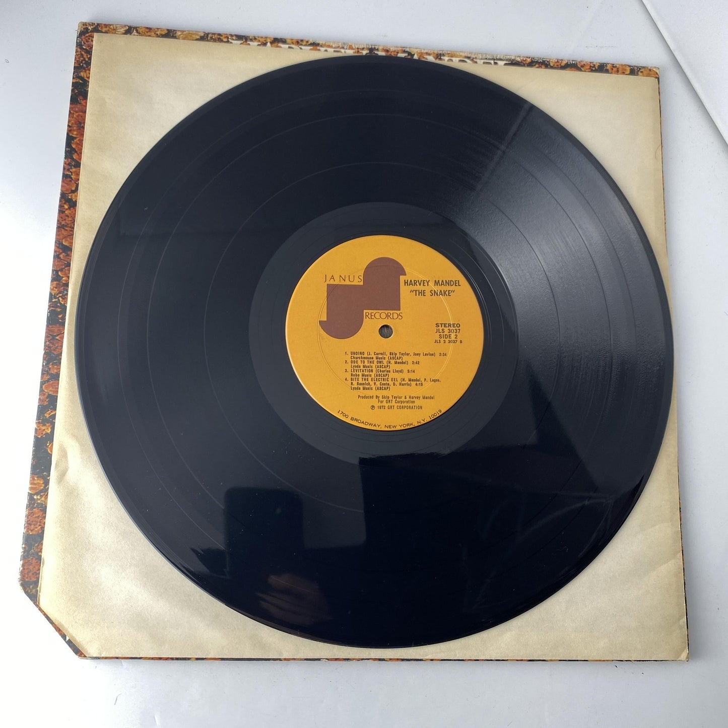 Vintage Harvey Mandel The Snake 12" Black Vinyl LP 1972 Janis Blues Rock Album