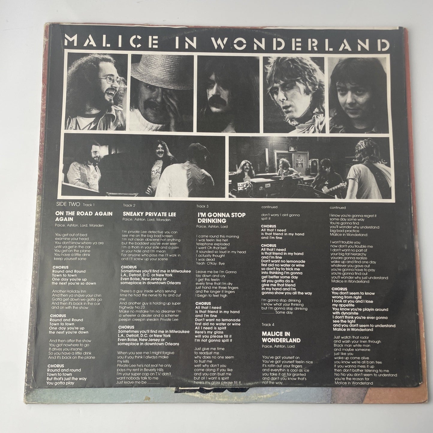 Paice, Ashton, Lord- Malice in Wonderland-1977 US Vinyl