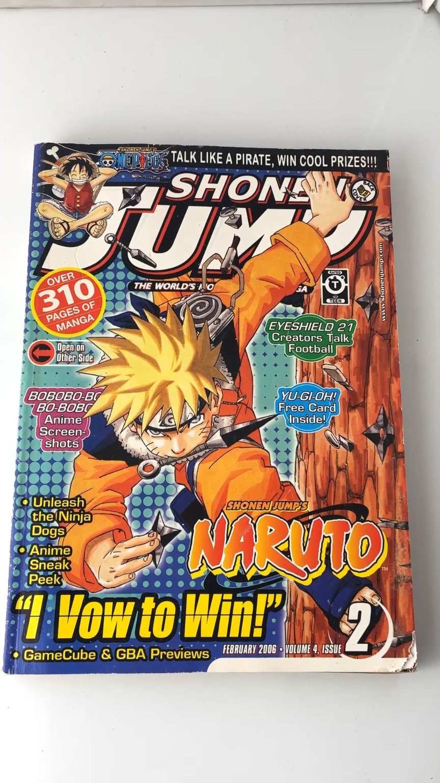 Shonen Jump Magazine Naruto Volume 4 2 February 2006 WITH YUGIOH PROMO CARD