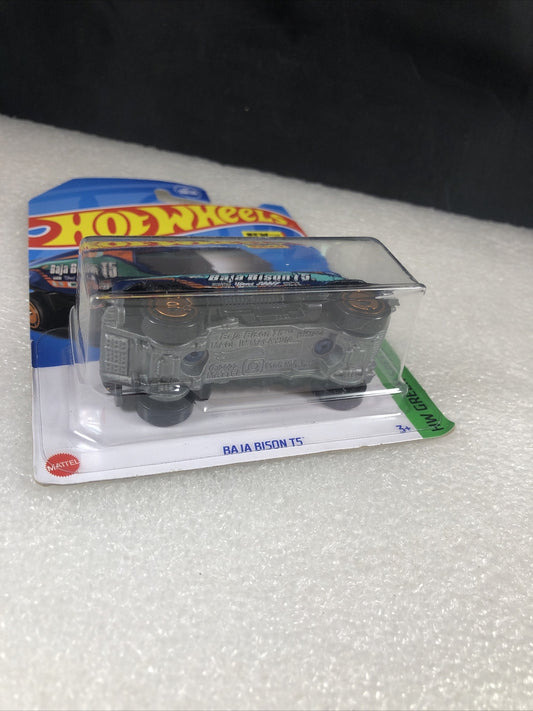 Hot Wheels BAJA BISON T5 HW Green Speed 7/10 2023 143/250 EC Dark Blue New 1:64