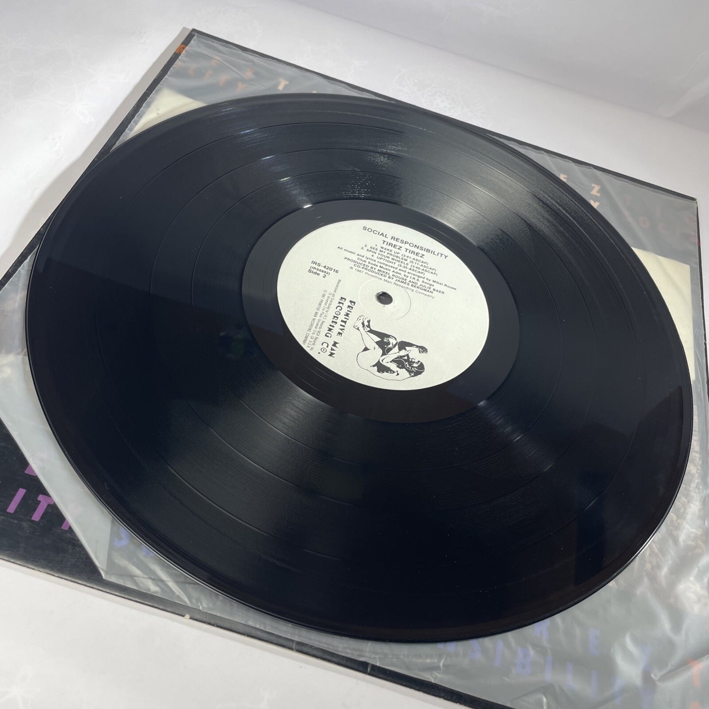 (Promo) Tirez Tirez – Social Responsibility LP 1987 Primitive Man – IRS 42016 VG