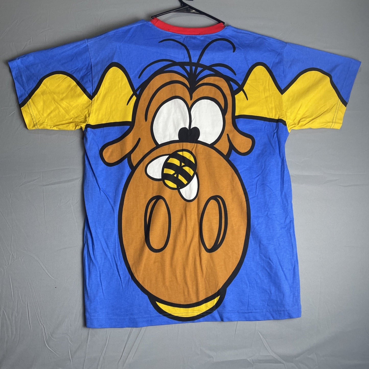 Vintage Y2k Rocky And Bullwinkle Aop Universal Studios Vibrant Large T Shirt