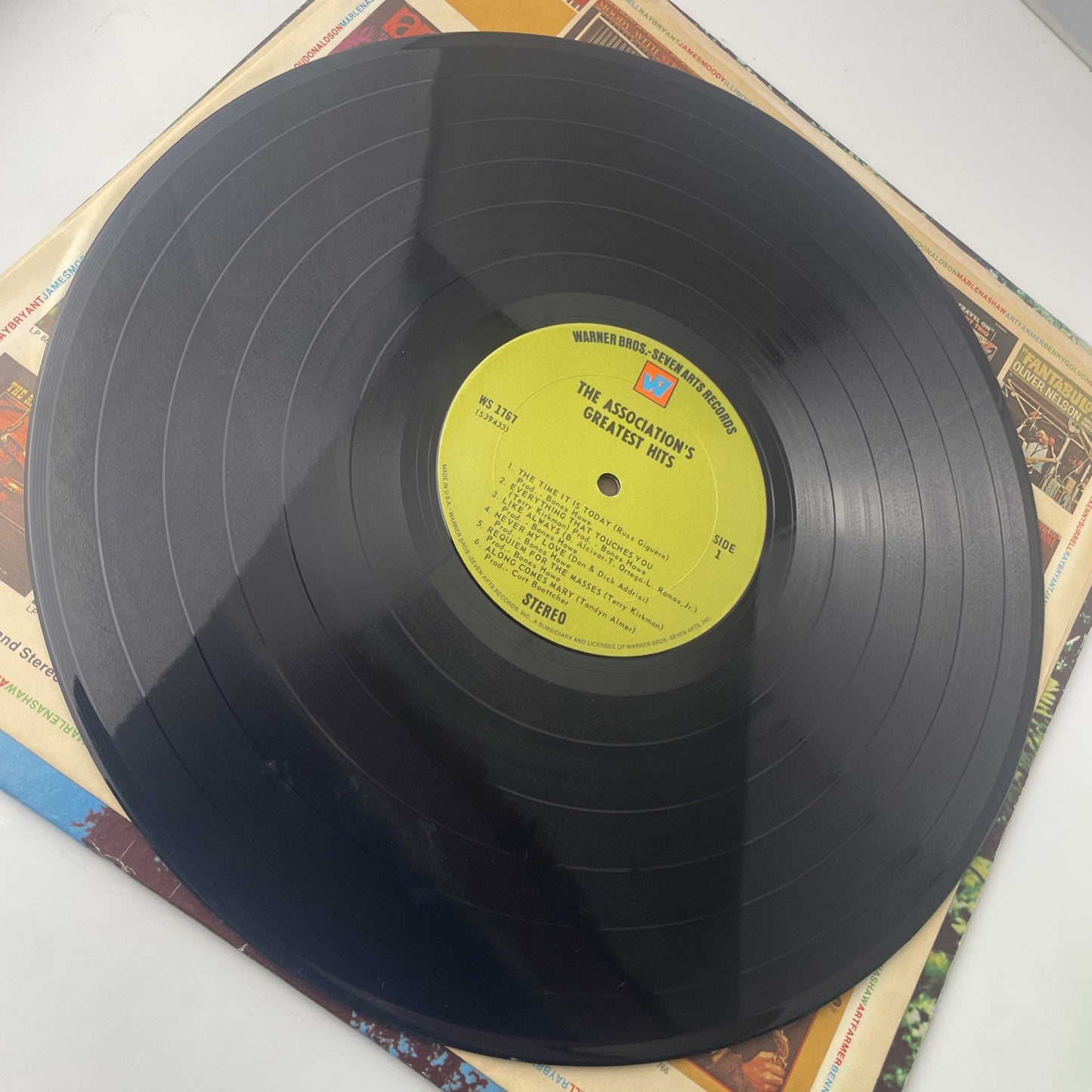 THE ASSOCIATION GREATEST HITS LP "CHERISH" 1967 RECORD WARNER BROTHERS WS 1767