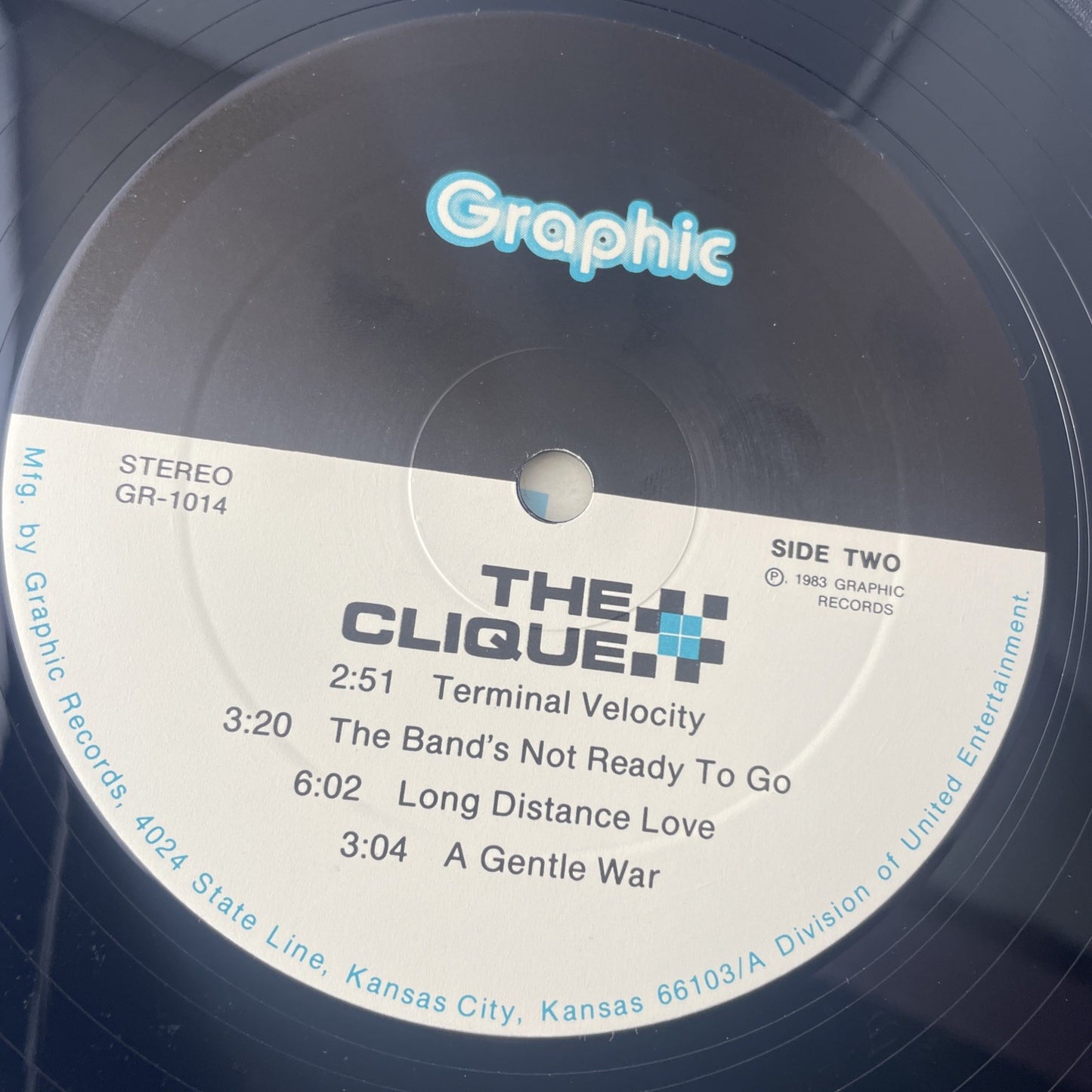 THE CLIQUE Self Titled 1983 LP Graphic GR 1014 + Insert Rare 80s Music Record