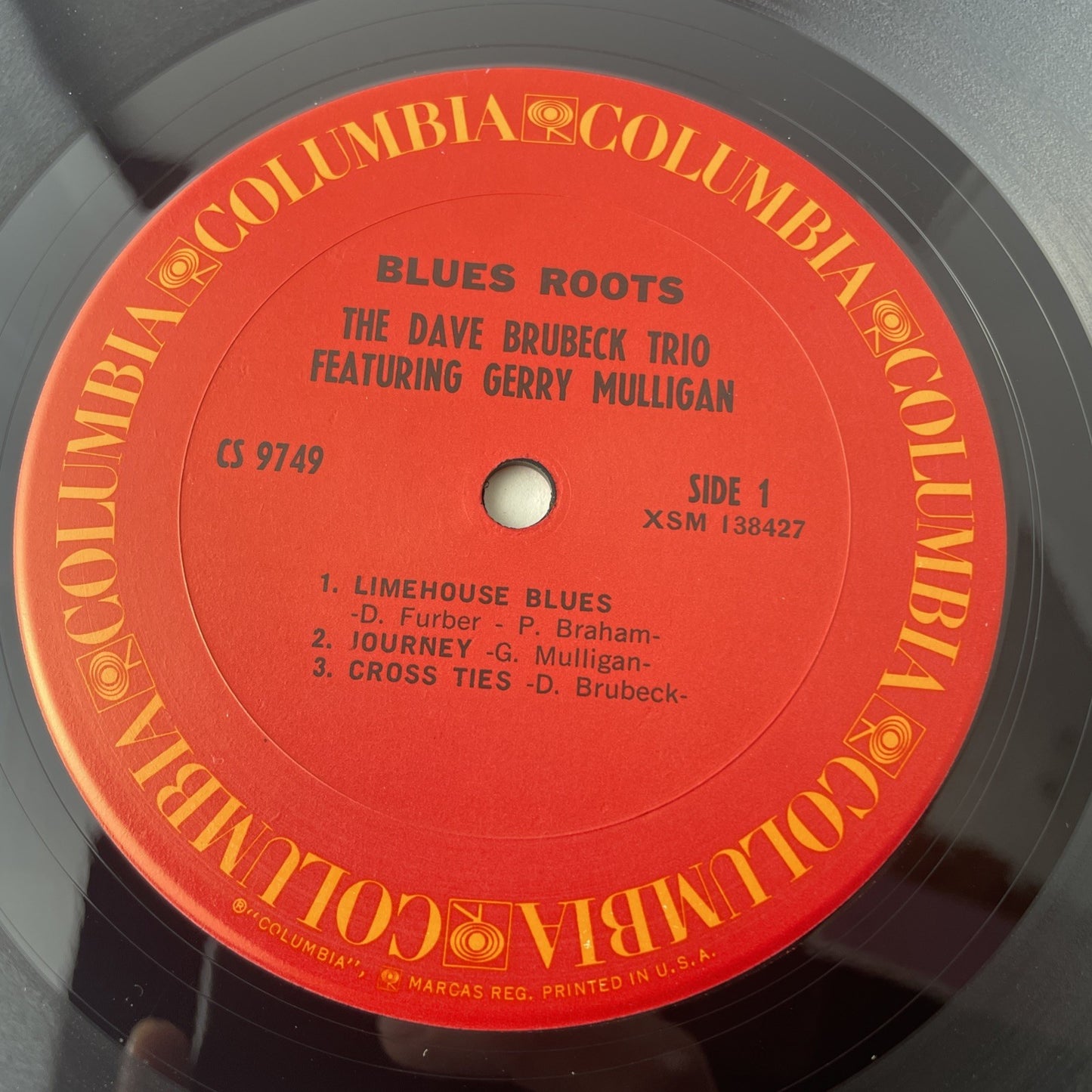 The Dave Brubeck Trio Blues Roots Lp / CS 9749 Vinyl Record VG