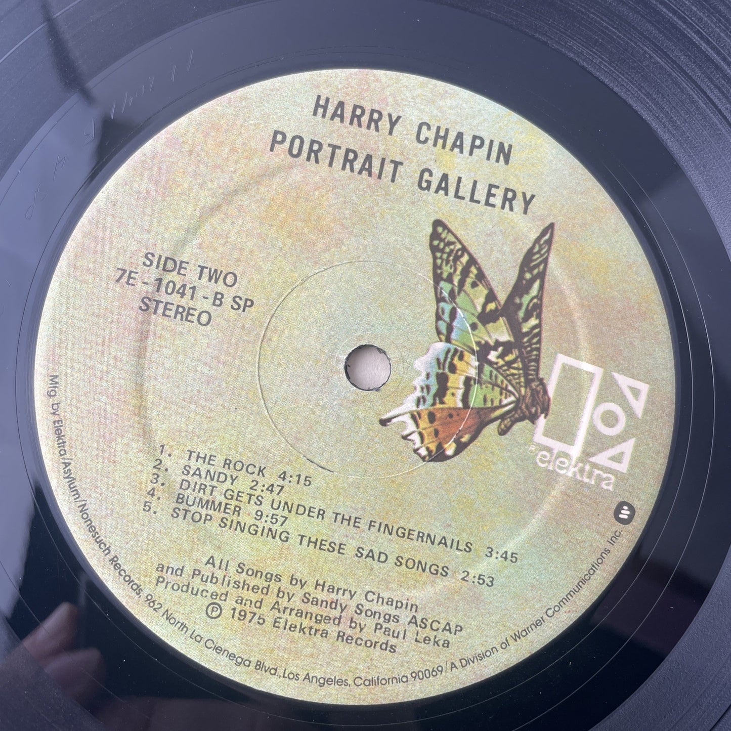 Harry Chapin PORTRAIT GALLERY Vinyl LP Elektra 7E 1041 US Vg