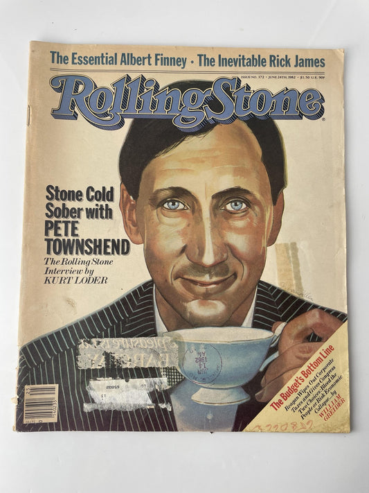 Vintage 1982 Rolling Stone Magazine Issue 372 Pete Townshend Rick James 6/24