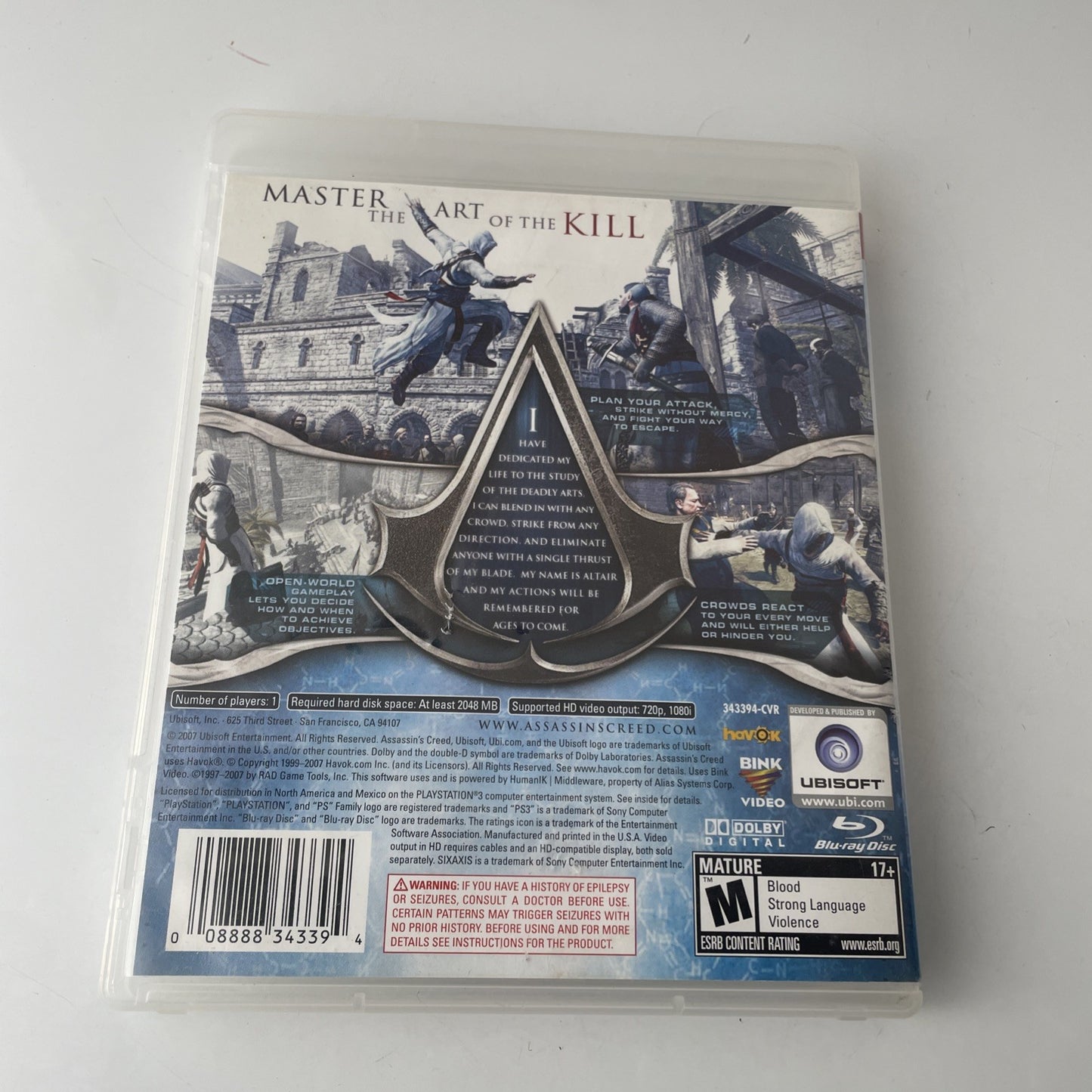 Assassin's Creed (Sony PlayStation 3, 2007)
