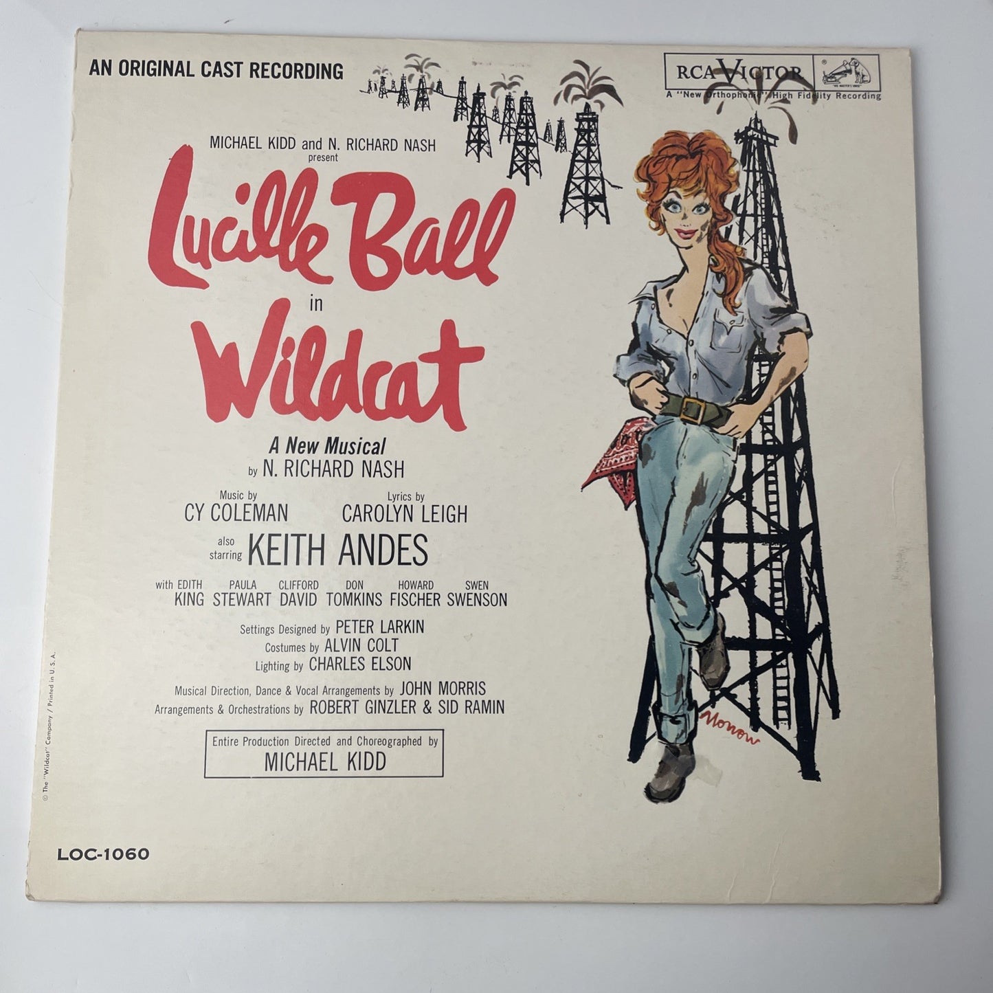 Wildcat Original Broadway Musical Cast Lucille Ball 1961 Vinyl Record LSO-1060