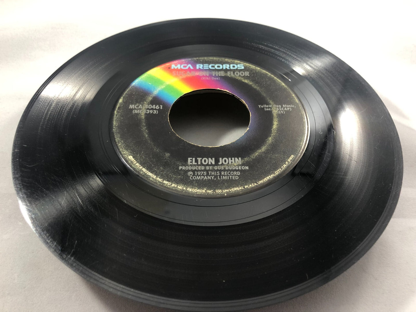 Elton John Island Girl / Sugar On The Floor 45 1975 MCA 40461 G+