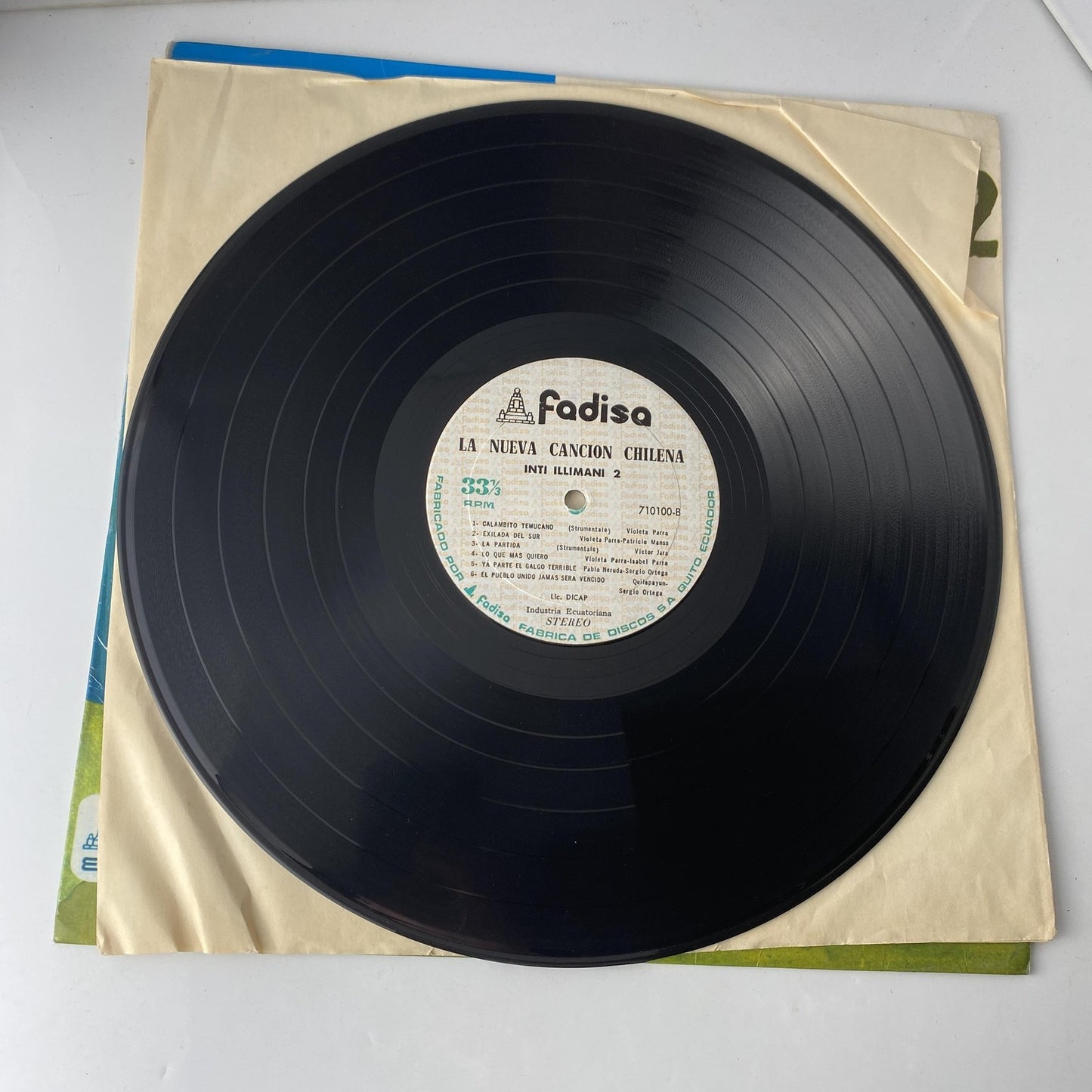 Vintage Inti Illimani 2 La Nueva Cancion Chilena 12" Vinyl LP 1973 Fadisa Folk