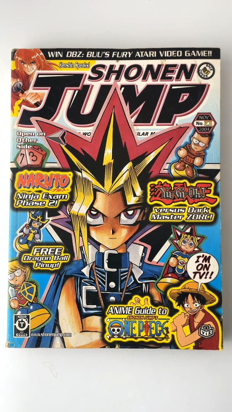 Shonen Jump November 2004 No. 23 Naruto Yu-Gi-Oh! One Piece Anime NO CARD