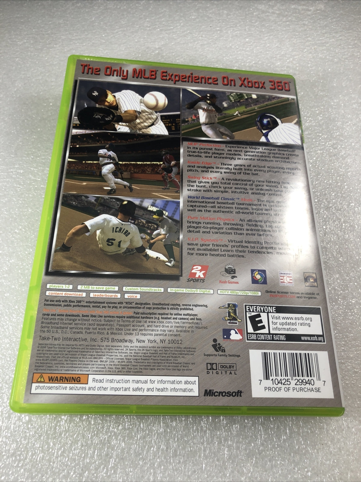 Major League Baseball 2K6 (Microsoft Xbox 360, 2006)