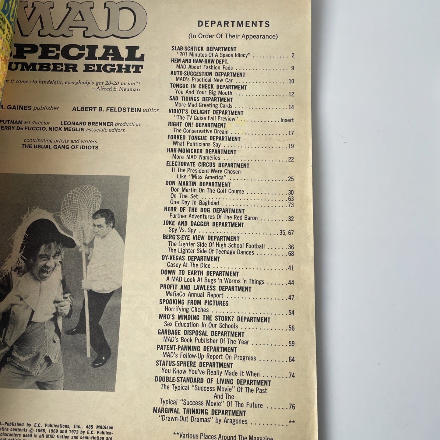 Vintage 1972 MAD Magazine Special # 8 "The TV Guise Fall Preview"